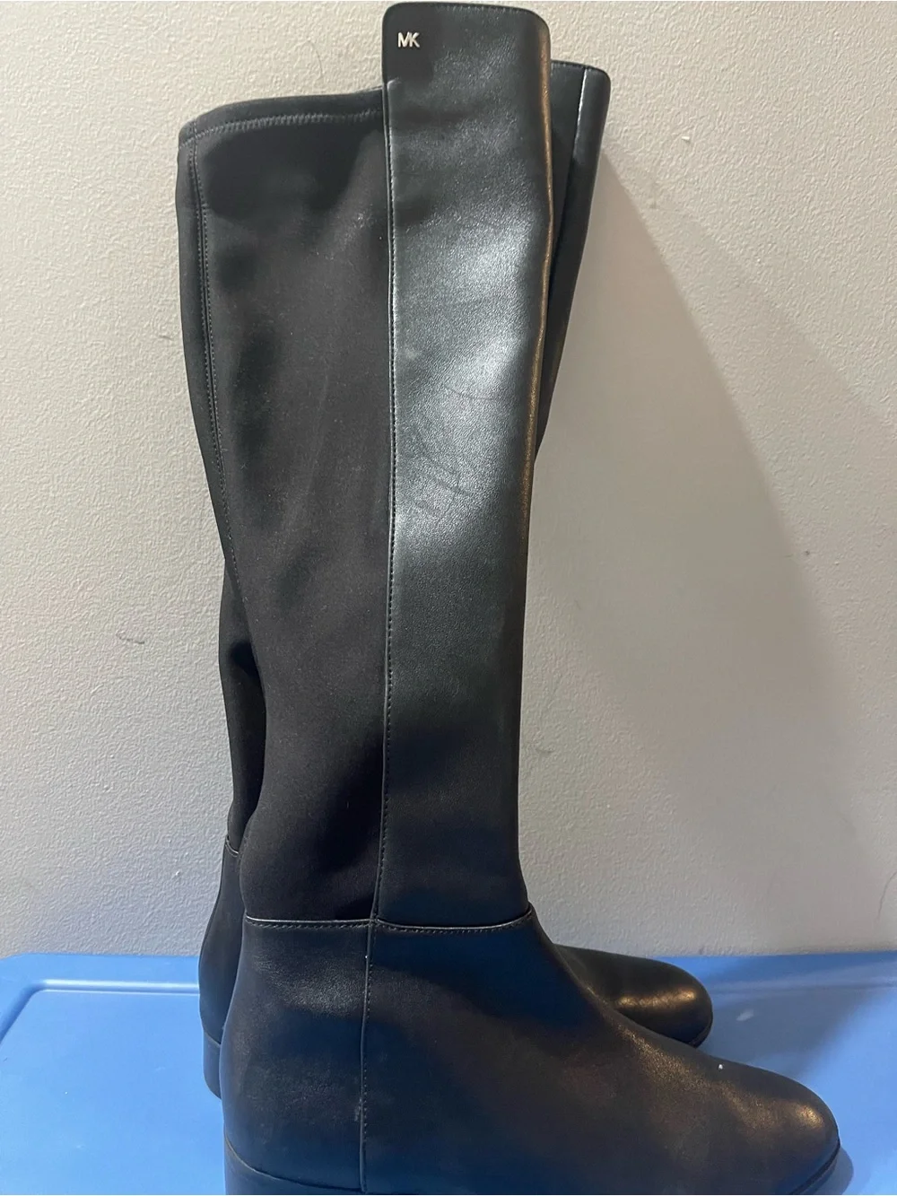 Michael Kors Black Over-the-Knee Zip Riding Boots